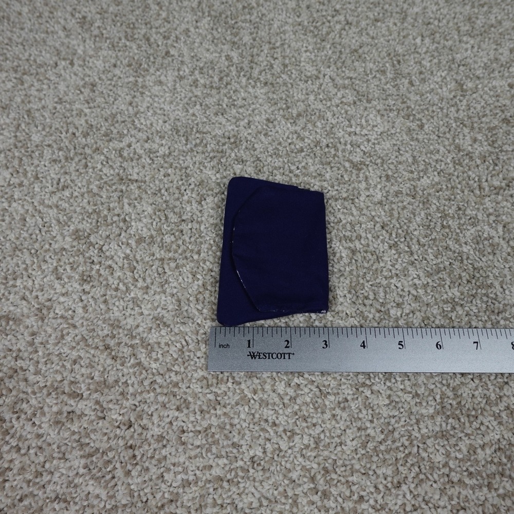 Handmade Navy Blue Canvas Pocket Wallet Galaxy Celestial Print Interior Snap - Picture 6 of 6
